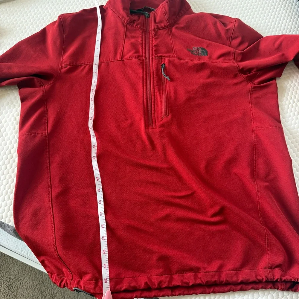 The North Face red quarter zip pullover jacket size XL outdoor casual
